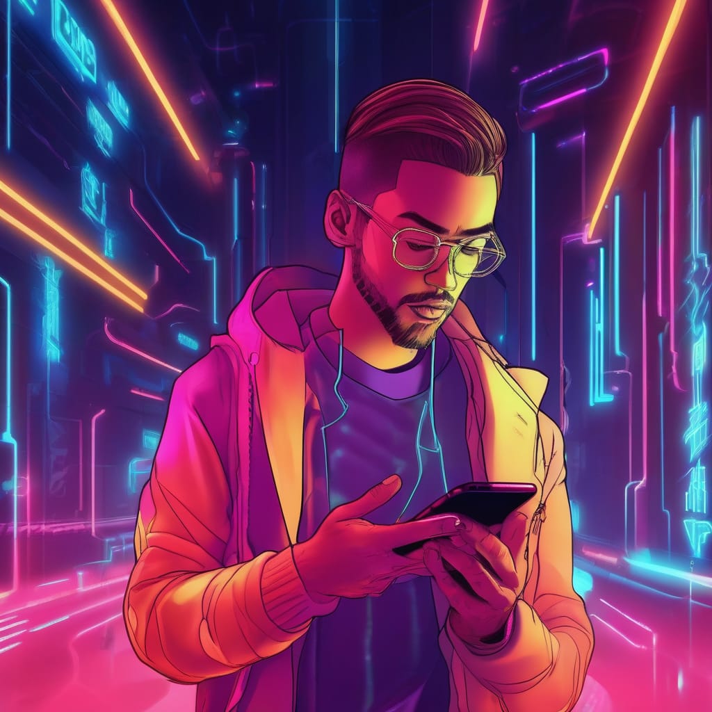 Person looking at a faq page on a smartphone